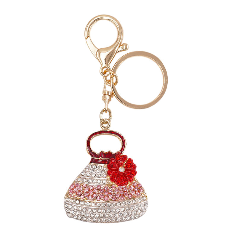Wholesale Diamond Bag Shape Alloy Keychain